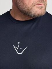 BadRhino Big & Tall Blue Ironrhino Short Sleeve Logo T-Shirt - Image 4 of 5