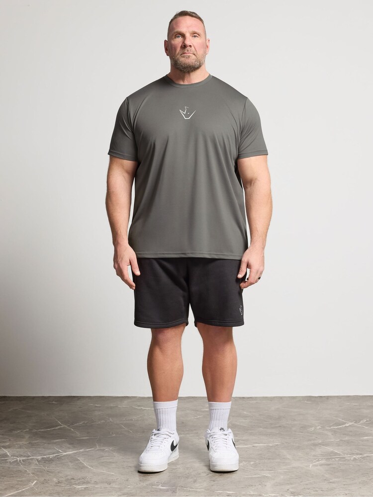 BadRhino Big & Tall Grey Ironrhino Short Sleeve Logo T-Shirt - Image 2 of 4