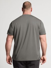 BadRhino Big & Tall Grey Ironrhino Short Sleeve Logo T-Shirt - Image 3 of 4