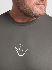 BadRhino Big & Tall Grey Ironrhino Short Sleeve Logo T-Shirt - Image 4 of 4