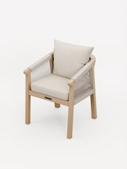 Royalcraft Natural Roma Garden Terrazzo Round Table With 4 Rope Dining Chairs - Image 5 of 6