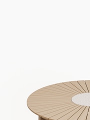 Royalcraft Natural Roma Garden Terrazzo Round Table With 4 Rope Dining Chairs - Image 6 of 6