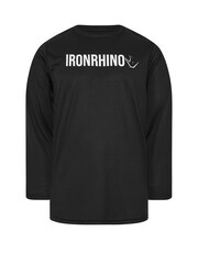 BadRhino Big & Tall Black Ironrhino Long Sleeve Text Logo T-Shirt - Image 5 of 6