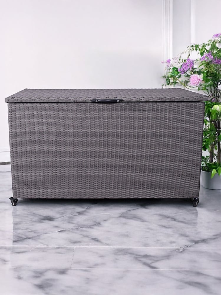 Royalcraft Charcoal Weave Garden Cushion Storage Box 645L - Image 2 of 6 Royalcraft Charcoal Weave Garden Cushion Storage Box 645L - Image 2 of 6