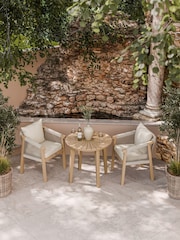 Royalcraft Natural Roma Garden Bistro Table With 2 Deluxe Chairs - Image 1 of 6