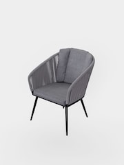 Royalcraft Grey Aspen Round Garden Grey Set With 4 Rope Chairs - Image 6 of 6