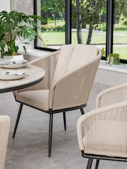 Royalcraft Natural Bali 6 Seater Round Garden Set With 6 Rope Style Chairs - Image 3 of 6