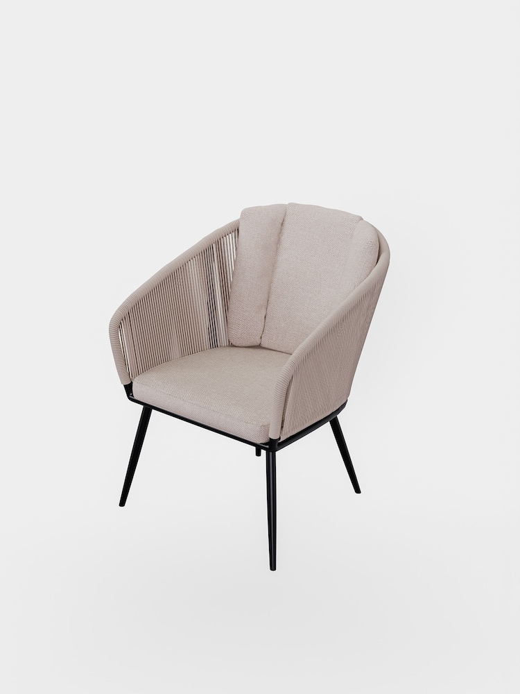 Royalcraft Natural Bali 6 Seater Round Garden Set With 6 Rope Style Chairs - Image 6 of 6