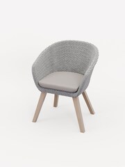 Royalcraft Natural Roma Garden Terrazzo Round Table With 6 Sol Dining Chairs - Image 6 of 6