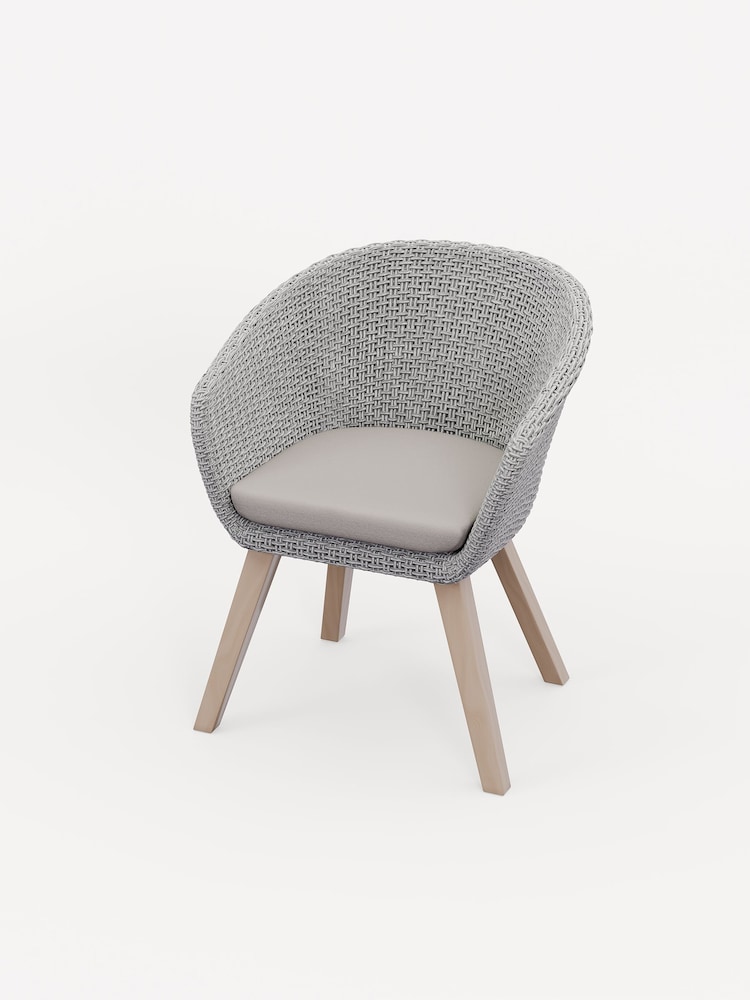 Royalcraft Natural Roma Garden Terrazzo Round Table With 6 Sol Dining Chairs - Image 6 of 6