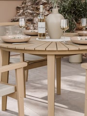 Royalcraft Natural Roma Garden Terrazzo Round Table With 4 Rope Stack Chairs - Image 2 of 6