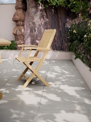 Royalcraft Natural London Garden Set With 4 Folding Armchairs - Image 2 of 5