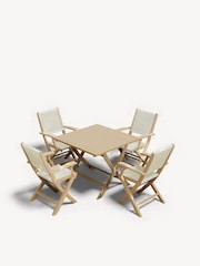 Royalcraft Natural London Garden Set With 4 Rope Folding Armchairs - Image 3 of 5