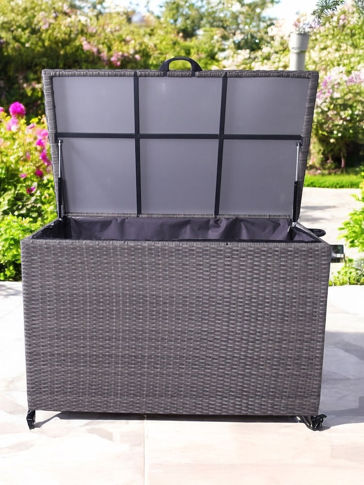 Royalcraft Charcoal Weave Garden Cushion Storage Box 510L - Image 1 of 6 Royalcraft Charcoal Weave Garden Cushion Storage Box 510L - Image 1 of 6