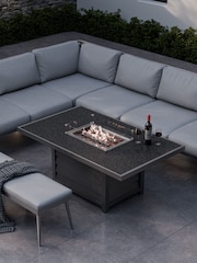 Royalcraft Grey Mayfair Garden Corner Firepit Lounge Set - Image 2 of 6