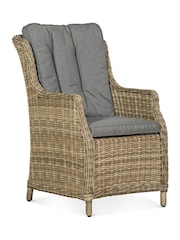 Royalcraft Beige Wentworth 4 Seater Garden Highback Dining Set - Image 6 of 6