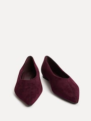 أحمر - Linzi Direct Point Toe Flat Ballet Pumps - صورة 3 من 5