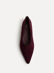 أحمر - Linzi Direct Point Toe Flat Ballet Pumps - صورة 4 من 5