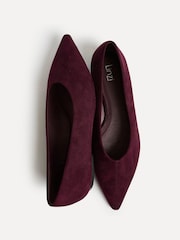 أحمر - Linzi Direct Point Toe Flat Ballet Pumps - صورة 5 من 5
