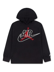 Jordan Black Jumpman Air Hooded Long Sleeve Hoodie - Image 1 of 3