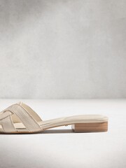 Bone N. Premium Leather Square Toe Mule Sandals - Image 9 of 10