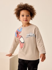 Cement Spidey Long Sleeve T-Shirt (9mths-8yrs) - Image 1 of 4
