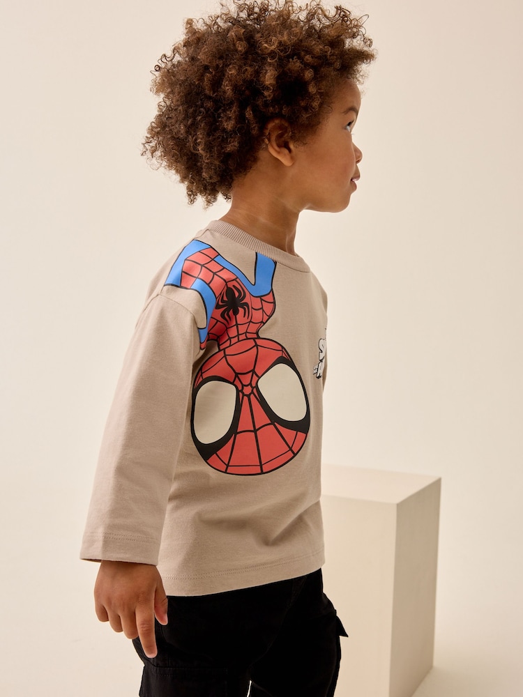 Cement Spidey Long Sleeve T-Shirt (9mths-8yrs) - Image 2 of 4