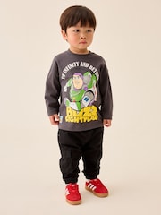 Charcoal Grey Buzz Lightyear Toy Story Long Sleeve T-Shirt (3mths-8yrs) - Image 2 of 8