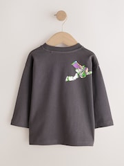 Charcoal Grey Buzz Lightyear Toy Story Long Sleeve T-Shirt (3mths-8yrs) - Image 6 of 8