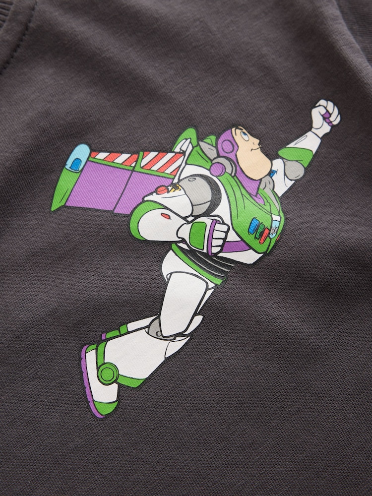 Charcoal Grey Buzz Lightyear Toy Story Long Sleeve T-Shirt (3mths-8yrs) - Image 8 of 8