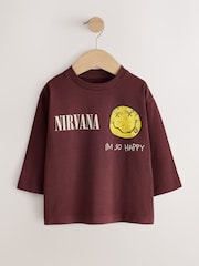 Nirvana rouge rouille - T-shirt graphique à manches longues (3mois-8ans) - Image 5 de 8
