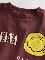 Nirvana rouge rouille - T-shirt graphique à manches longues (3mois-8ans) - Image 7 de 8
