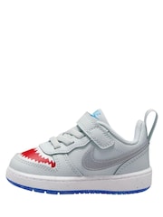 Nike Grey Shark Infant Court Borough Low Recraft Trainers - Image 2 of 4
