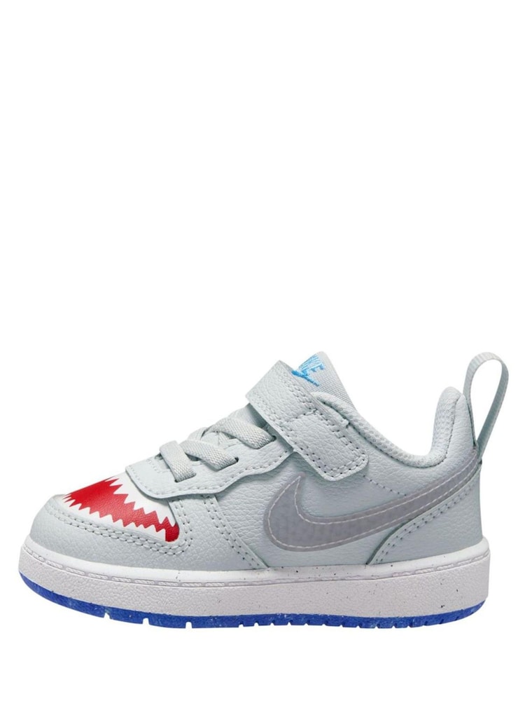 Nike Grey Shark Infant Court Borough Low Recraft Trainers - Image 2 of 4