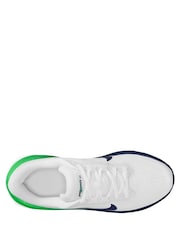 Nike White/Green Spark Pegasus 42 Road Running Trainers - Image 3 of 4