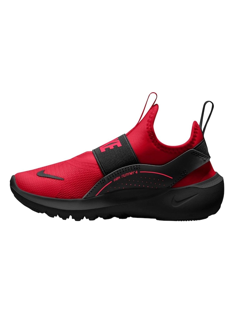 Nike University Red/Black Junior Flex Runner 4 Trainers - Image 2 of 4 Nike University Red/Black Junior Flex Runner 4 Trainers - Image 2 of 4