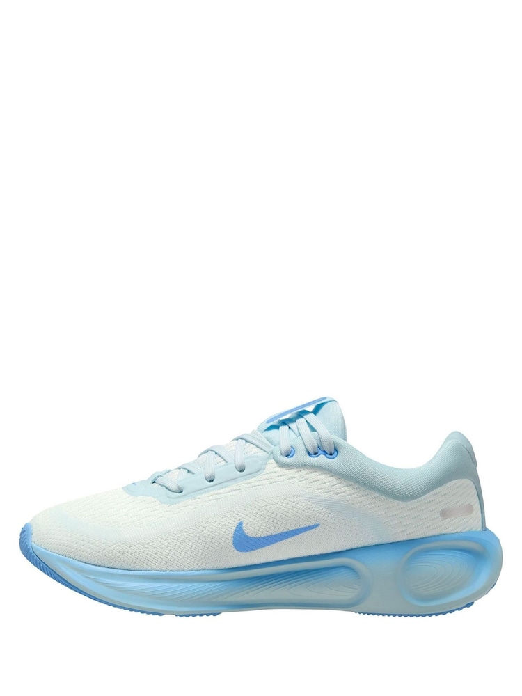 Nike White/Football Blue Youth Stellar Ride Trainers - Image 2 of 4