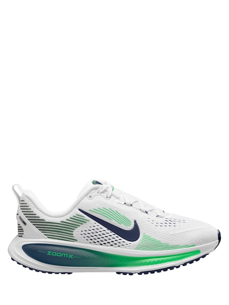 Nike White/Green Spark Youth Vomero 18 Road Running Trainers - Image 1 of 4 Nike White/Green Spark Youth Vomero 18 Road Running Trainers - Image 1 of 4