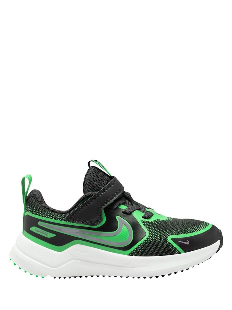 Nike Black/Illusion Green Junior Cosmic Running Trainers - Image 1 of 4 Nike Black/Illusion Green Junior Cosmic Running Trainers - Image 1 of 4
