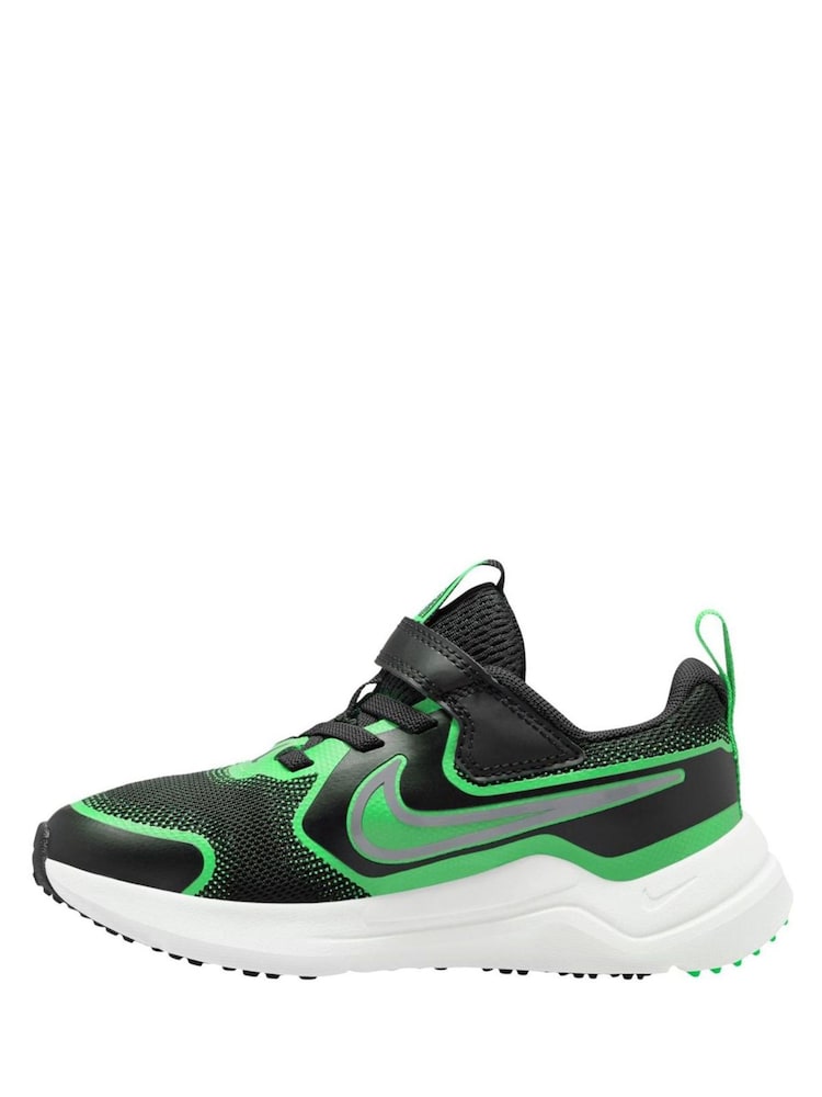 Nike Black/Illusion Green Junior Cosmic Running Trainers - Image 2 of 4 Nike Black/Illusion Green Junior Cosmic Running Trainers - Image 2 of 4