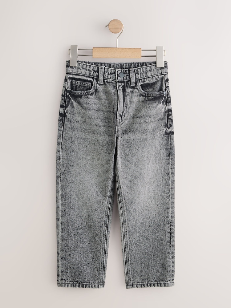 Dark Grey Loose Fit Authentic Jeans (3-16yrs) - Image 1 of 4 Dark Grey Loose Fit Authentic Jeans (3-16yrs) - Image 1 of 4