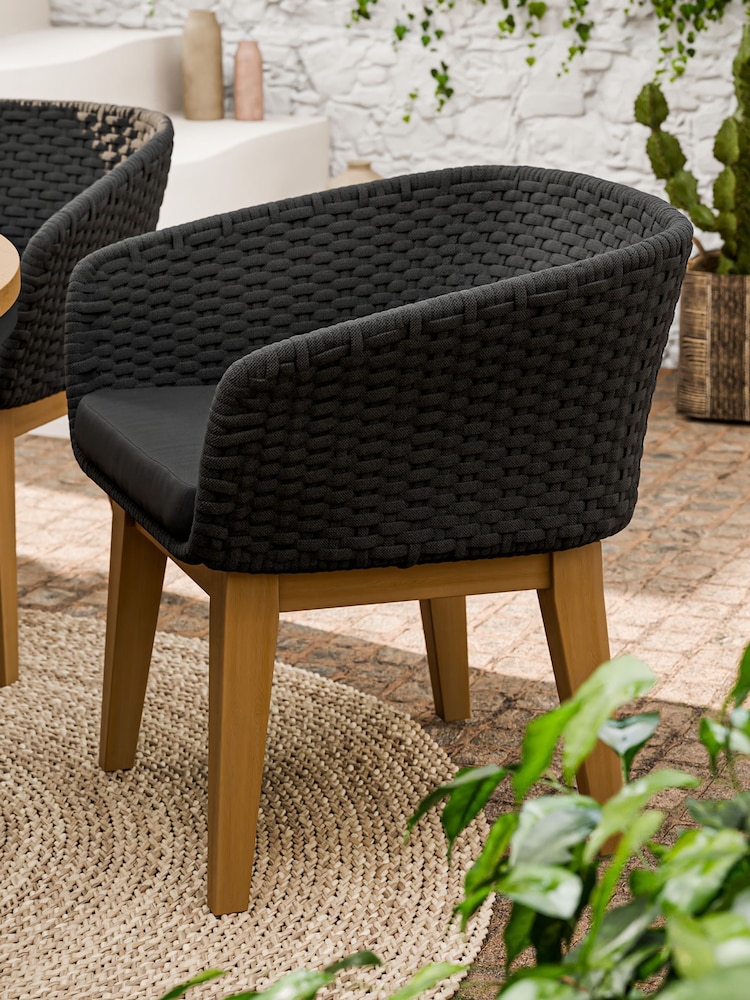 Royalcraft Black Eden Dawn Garden Dining Chair - Image 1 of 6 Royalcraft Black Eden Dawn Garden Dining Chair - Image 1 of 6