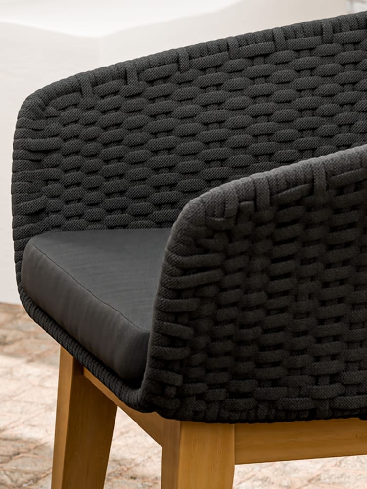 Royalcraft Black Eden Dawn Garden Dining Chair - Image 2 of 6 Royalcraft Black Eden Dawn Garden Dining Chair - Image 2 of 6