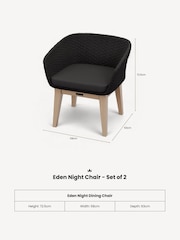 Royalcraft Black Eden Dawn Garden Dining Chair - Image 3 of 6