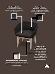 Royalcraft Black Eden Dawn Garden Dining Chair - Image 4 of 6