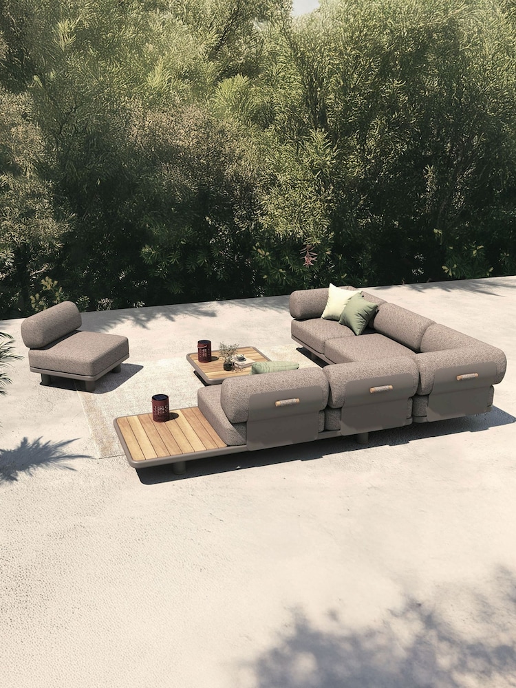 Royalcraft 5 Piece Grey Leox Modular Garden Corner Sofa Set - Image 1 of 6 Royalcraft 5 Piece Grey Leox Modular Garden Corner Sofa Set - Image 1 of 6