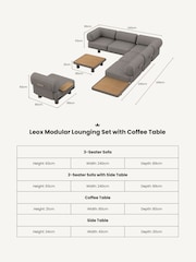 Royalcraft 5 Piece Grey Leox Modular Garden Corner Sofa Set - Image 6 of 6