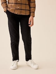 Black Regular Fit Longer Length Regular Fit Stretch Chino Trousers (3-17yrs) - Image 1 of 4
