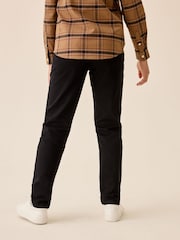 Black Regular Fit Longer Length Regular Fit Stretch Chino Trousers (3-17yrs) - Image 4 of 4