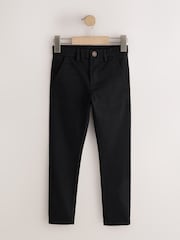 Black Longer Length Skinny Fit Stretch Chino Trousers (3-17yrs) - Image 1 of 4